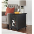 Martin Svensson Home Elegant Chairside Table with Power Antique Black