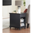 Martin Svensson Home Elegant Chairside Table with Power Antique Black