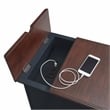 Martin Svensson Home Elegant Chairside Table with Power Blue with Walnut Top