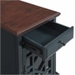 Martin Svensson Home Elegant Chairside Table with Power Blue with Walnut Top
