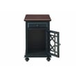 Martin Svensson Home Elegant Chairside Table with Power Blue with Walnut Top
