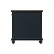 Martin Svensson Home Elegant Chairside Table with Power Blue with Walnut Top