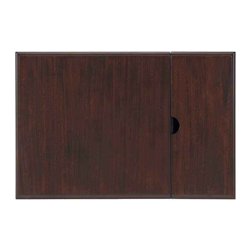 Martin Svensson Home Elegant Chairside Table with Power Blue with Walnut Top