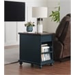 Martin Svensson Home Elegant Chairside Table with Power Blue with Walnut Top