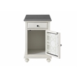 Martin Svensson Home Elegant Chairside Table with Power White with Gray Top