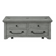 Martin Svensson Home Beach House Dove Gray Flip Top Trunk Wood Coffee Table