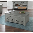 Martin Svensson Home Beach House Dove Gray Flip Top Trunk Wood Coffee Table