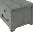 Martin Svensson Home Beach House Dove Gray Flip Top Trunk Wood Coffee Table