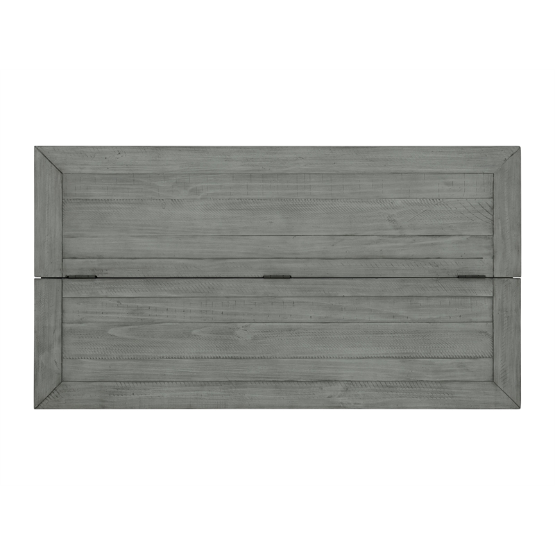 Martin Svensson Home Beach House Dove Gray Flip Top Trunk Wood Coffee Table
