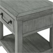 Martin Svensson Home Beach House Dove Gray 1-Drawer Wood End Table