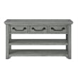 Martin Svensson Home Beach House Dove Gray 3-Drawer Wood Sofa Console Table