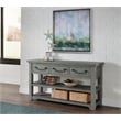 Martin Svensson Home Beach House Dove Gray 3-Drawer Wood Sofa Console Table