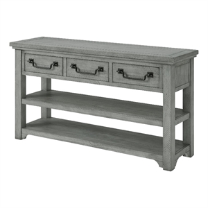 martin svensson home beach house dove grey 3-drawer sofa console table