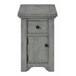 Martin Svensson Home Beach House Dove Gray Wood Chairside Table with Power