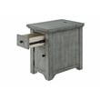 Martin Svensson Home Beach House Dove Gray Wood Chairside Table with Power