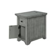 Martin Svensson Home Beach House Dove Gray Wood Chairside Table with Power