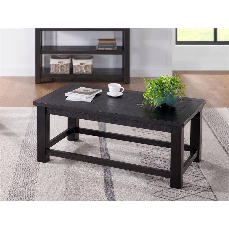 Space Saver Black Coffee Solid Wood Lift Top Coffee Table