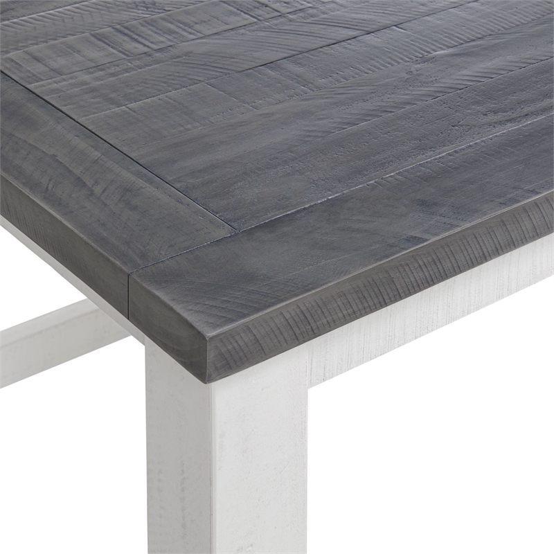 Space Saver White Stain and Grey Solid Wood Lift Top Coffee Table