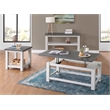 Space Saver White Stain and Grey Solid Wood Lift Top Coffee Table