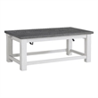 Space Saver White Stain and Grey Solid Wood Lift Top Coffee Table