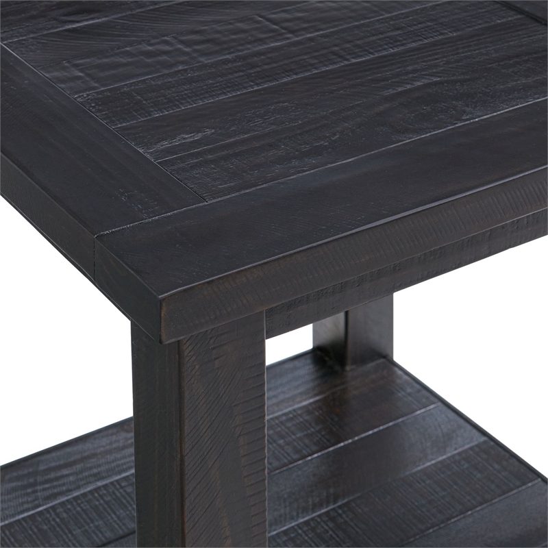 Martin Svensson Home Space Saver Black Coffee Solid Wood End Table