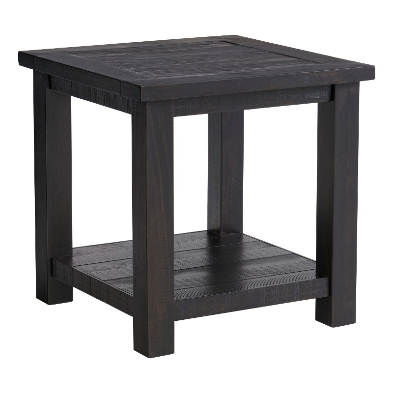 Martin Svensson Home Space Saver Black Coffee Solid Wood End Table