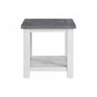 Martin Svensson Home Space Saver White Stain and Grey Solid Wood End Table