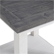 Martin Svensson Home Space Saver White Stain and Grey Solid Wood End Table