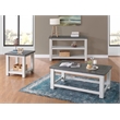 Martin Svensson Home Space Saver White Stain and Grey Solid Wood End Table