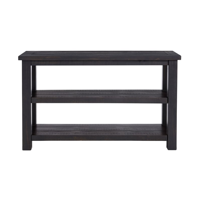 Martin Svensson Home Space Saver Black Coffee Solid Wood Sofa Console Table