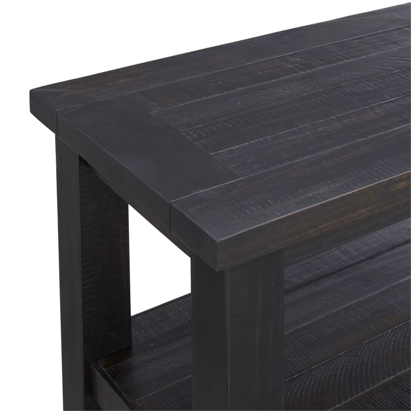 Martin Svensson Home Space Saver Black Coffee Solid Wood Sofa Console Table