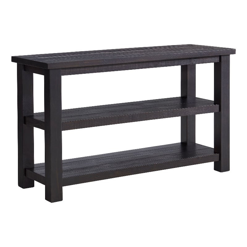 Martin Svensson Home Space Saver Black Coffee Solid Wood Sofa Console Table