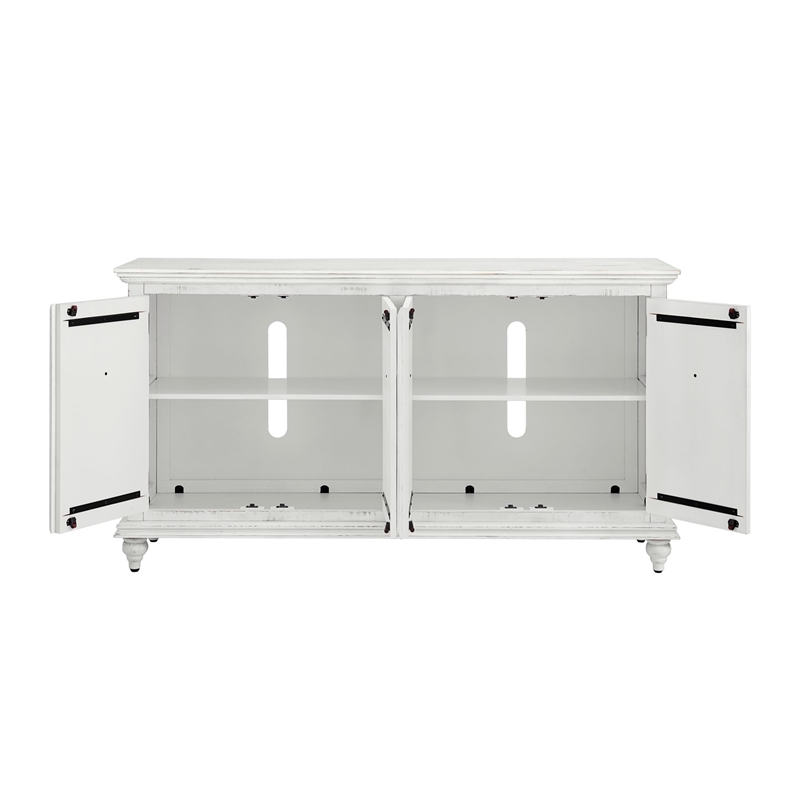 Martin Svensson Home Garden District Rustic White Solid Wood 65