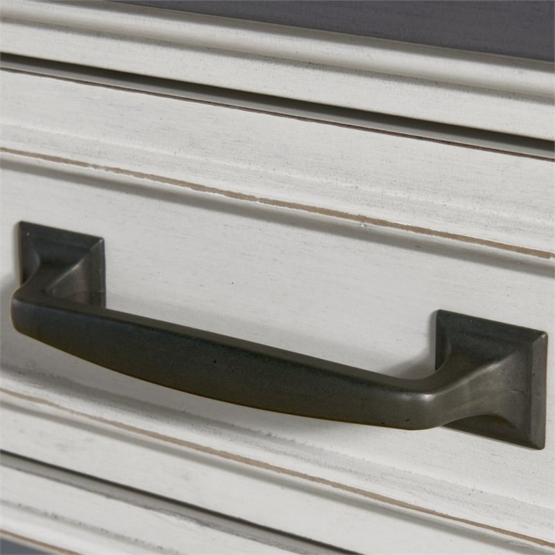 Martin Svensson Home Del Mar White and Grey File Cabinet with Fingerprint Lock