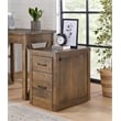 Martin Svensson Home Brown 2 Drawer File Cabinet with with Fingerprint Lock