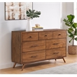 Martin Svensson Home Mid-Century Modern Cinnamon 7 Drawer Wood Dresser