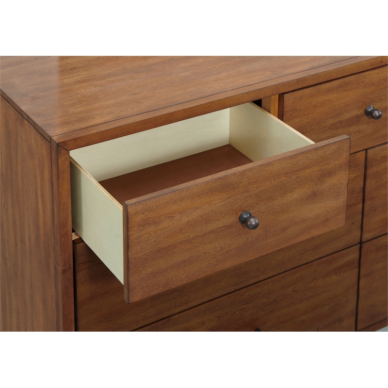Martin Svensson Home Mid-Century Modern Cinnamon 7 Drawer Wood Dresser