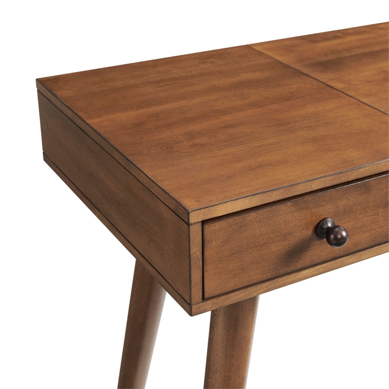 Martin Svensson Home Mid-Century Modern Cinnamon Vanity/Desk with Mirror