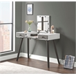Martin Svensson Home Mid-Century Modern White/Gray/Black Vanity/Desk w/Mirror