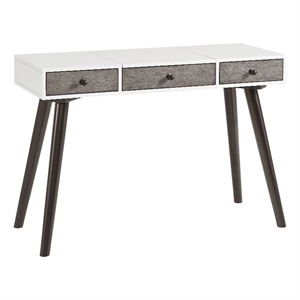 Martin Svensson Home Mid-Century Modern White/Gray/Black Vanity/Desk w/Mirror