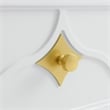 Martin Svensson Home Emma 2 Drawer White and Gold Nightstand w/Security Lock