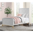 Martin Svensson Home Emma White and Gold Twin Panel Bed