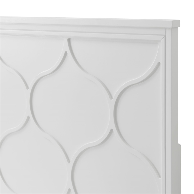 Martin Svensson Home Emma White and Gold Twin Panel Bed