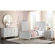 Martin Svensson Home Emma White and Gold Full Panel Bed