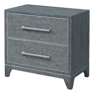 martin svensson home memphis 2 drawer slate gray nightstand with usb