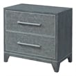 Martin Svensson Home Memphis 2 Drawer Slate Gray Nightstand w/ Security Lock