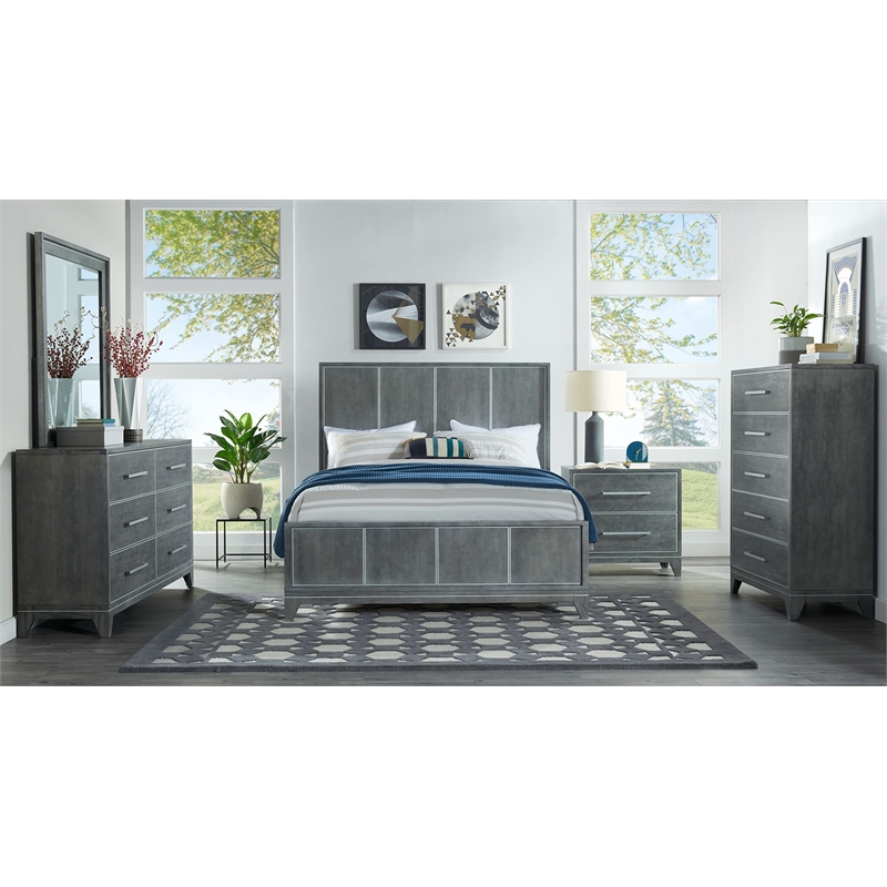 Martin Svensson Home Memphis 5 Drawer Slate Gray Chest