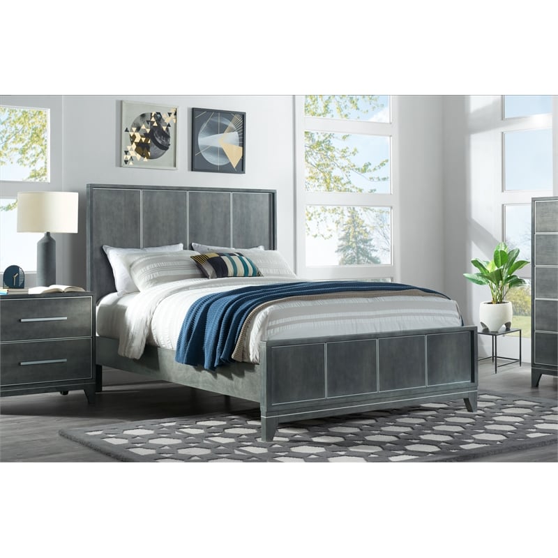 Martin Svensson Home Memphis Slate Gray Queen Panel Bed