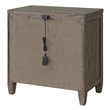 Martin Svensson Home Napa Solid Wood 2 Drawer Gray Nightstand with USB