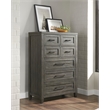 Martin Svensson Home Napa Solid Wood 7 Drawer Gray Chest
